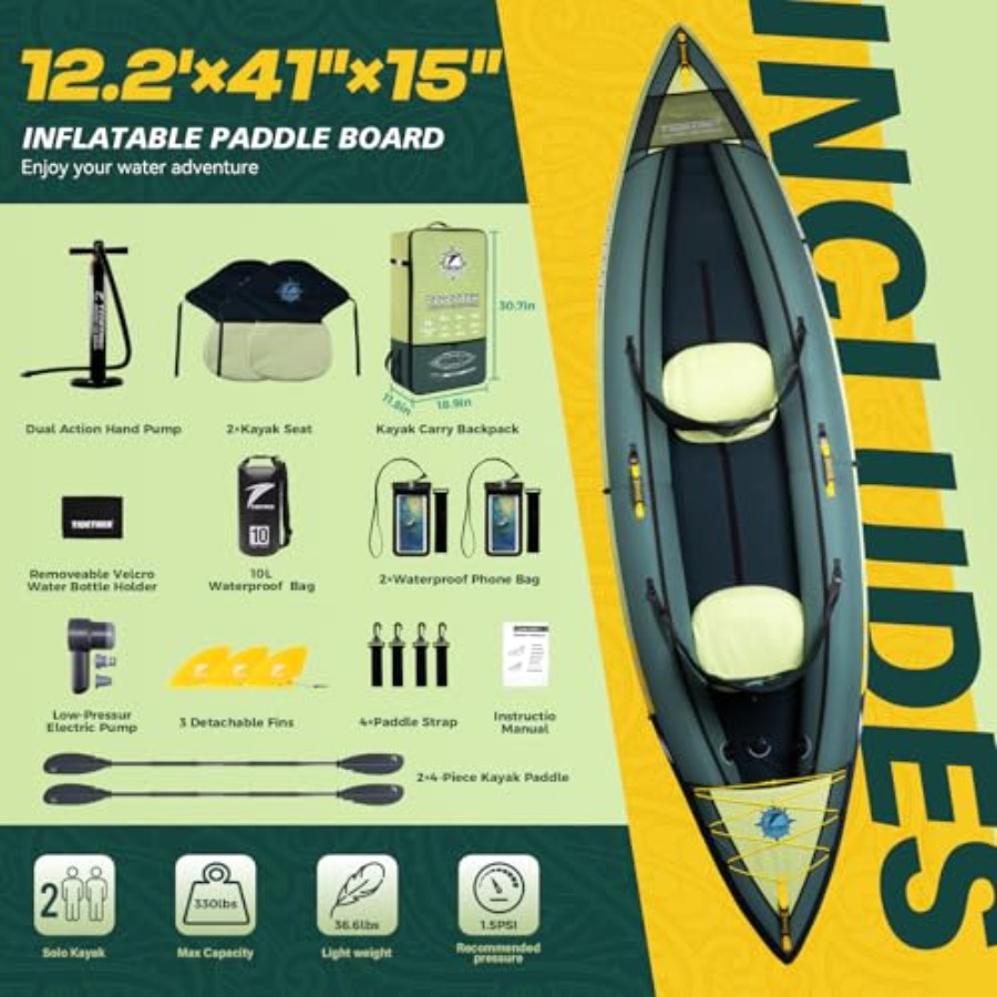 Kayak Tiup untuk Wisata, Danau - Fishing Kayak Seat ulasan dan harga