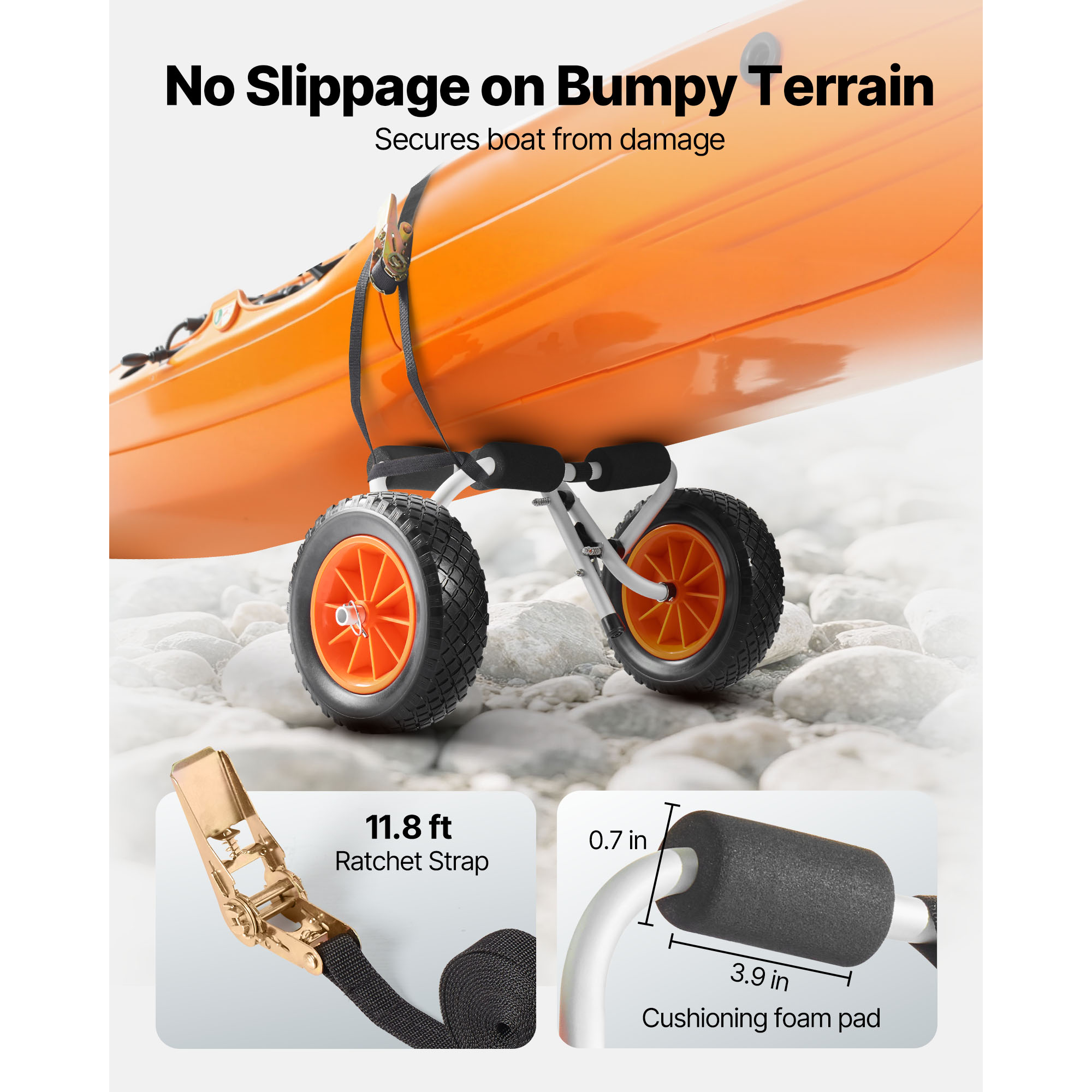 SucceBuy Troli Kayak Lipat 200 - Fishing Kayak Cart ulasan dan harga